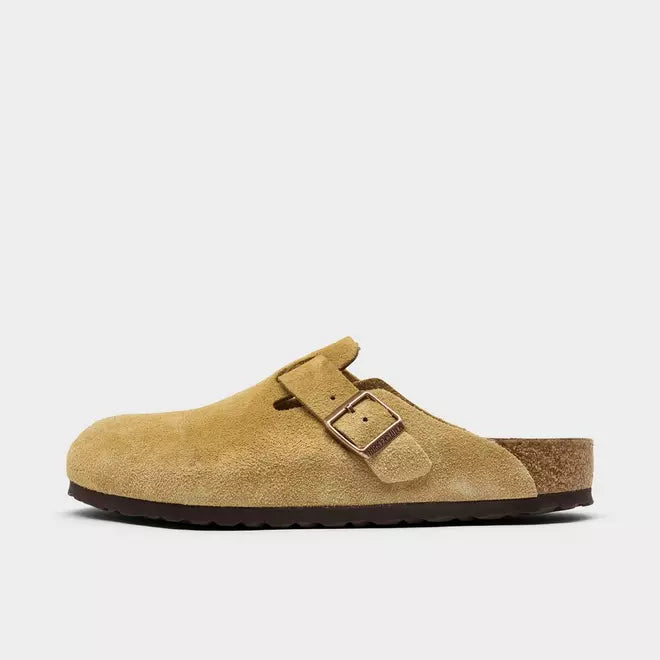 Men's Birkenstock Boston Suede Leather Birko-Flor Clogs