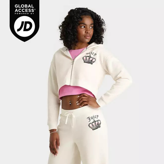 Women's Juicy Couture Crown Fleece Full-Zip Hoodie