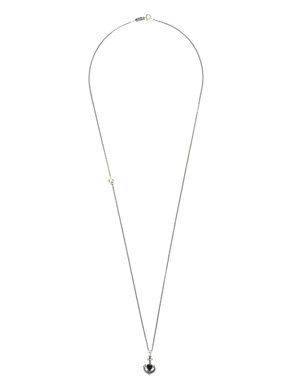 Ugo Cacciatori heart and anchor pendant necklace