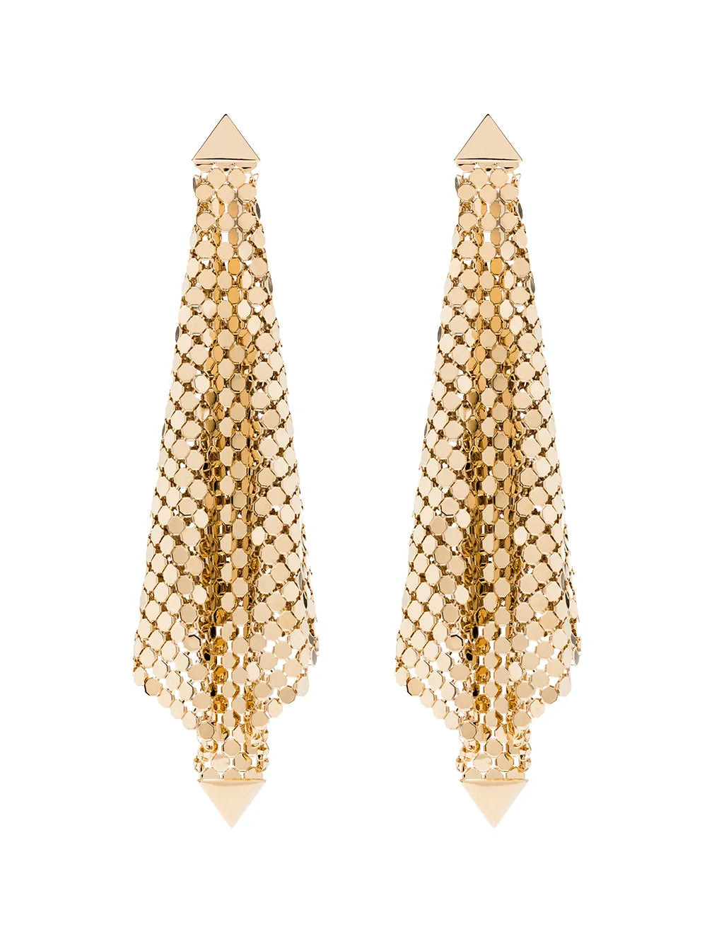 Rabanne gold tone chain mesh earrings