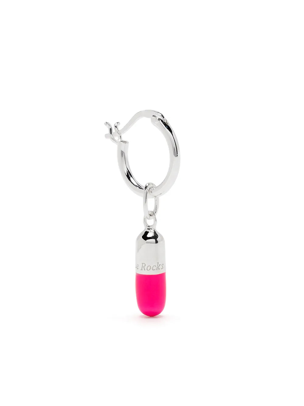 True Rocks single mini pill hoop earring