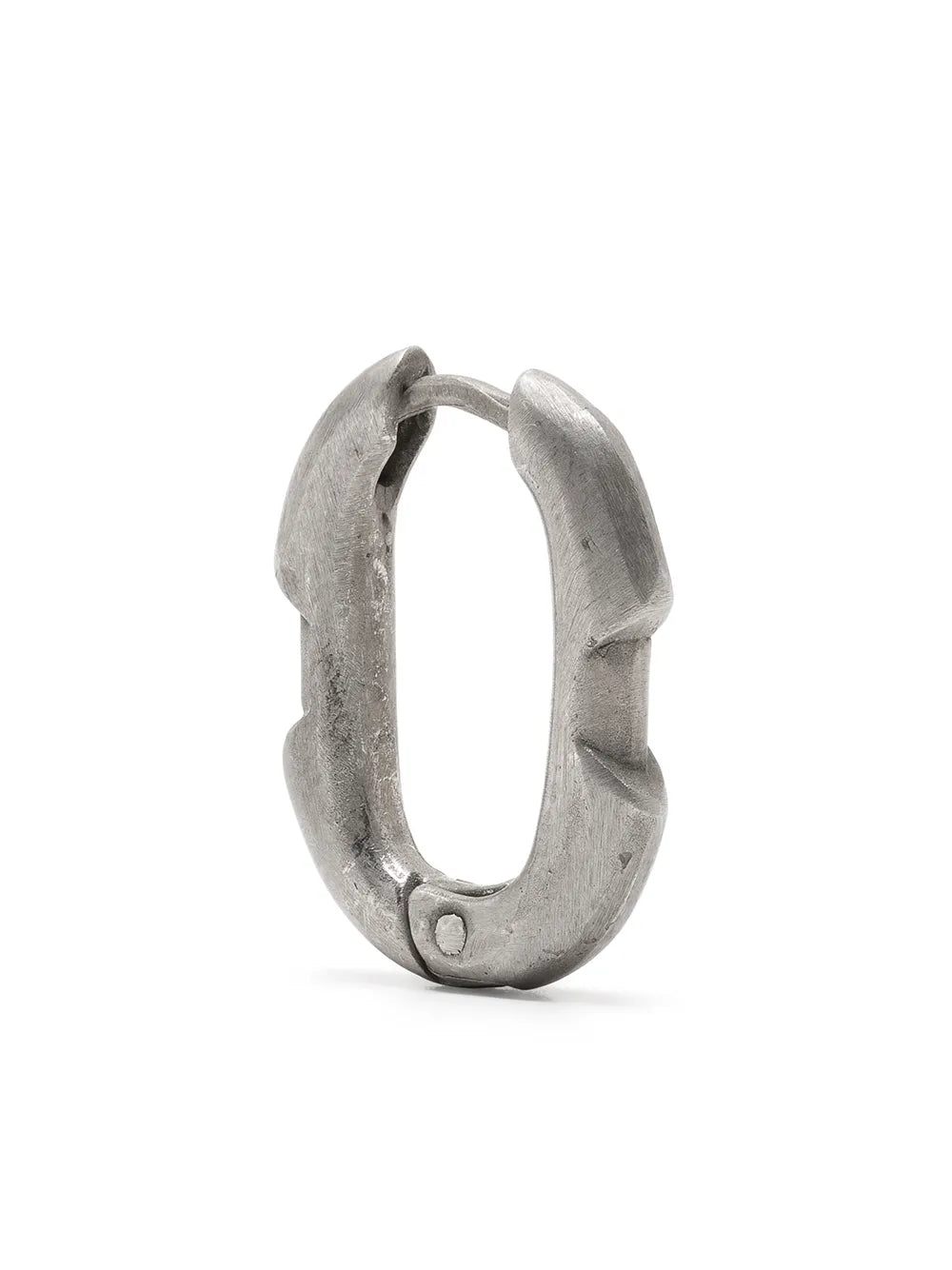 Parts of Four Deco matte sterling silver single earring