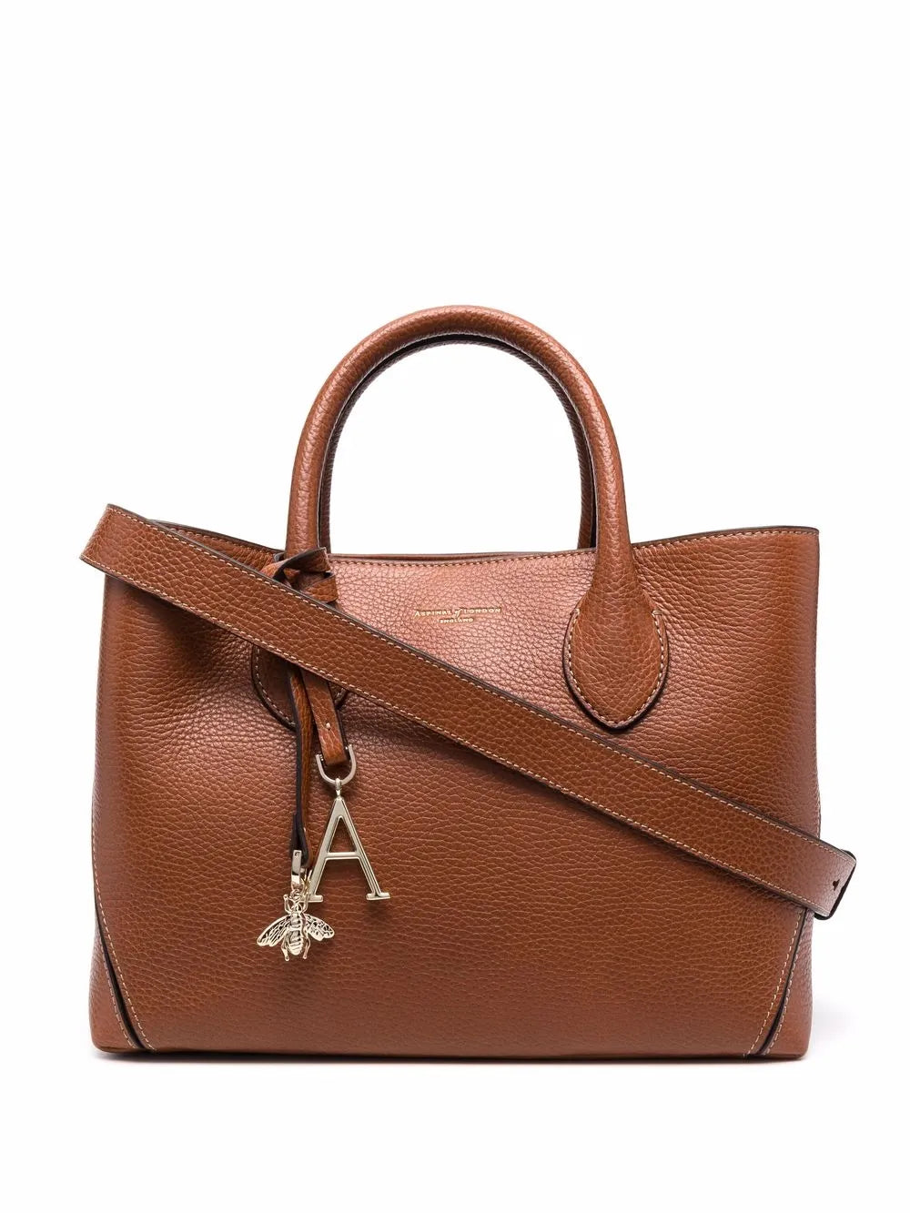 Aspinal Of London Midi London pebble texture leather tote bag