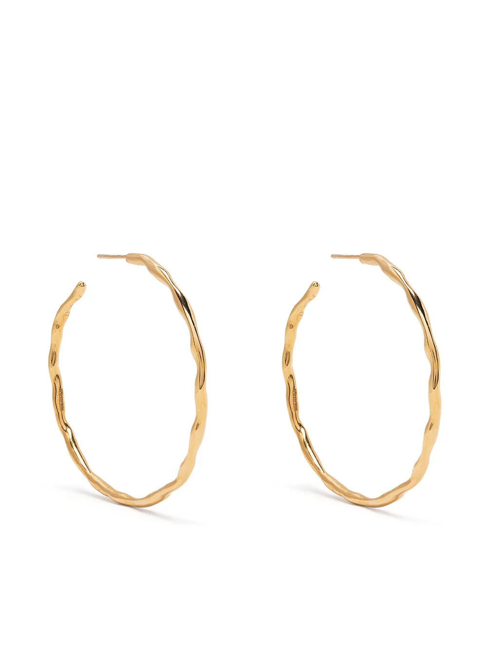DOWER AND HALL waterfall gold vermeil hoops