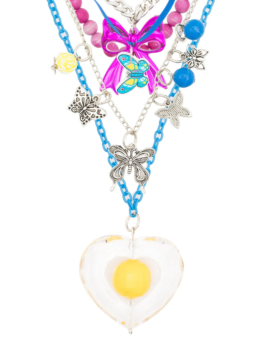 Amir Slama heart multi chain necklace