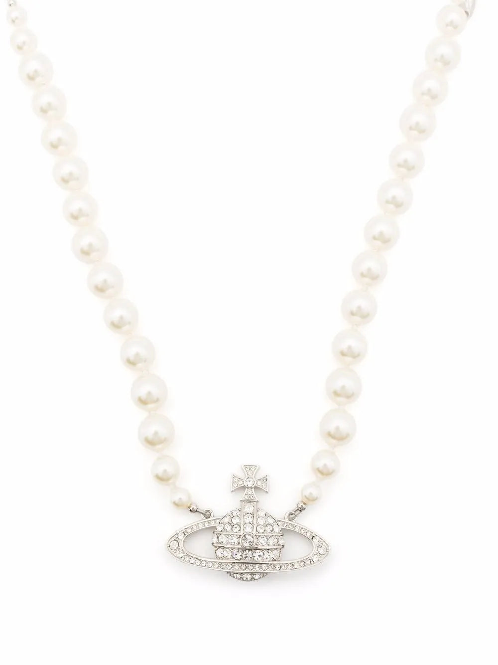 Vivienne Westwood Imogene crystal orb pearl necklace