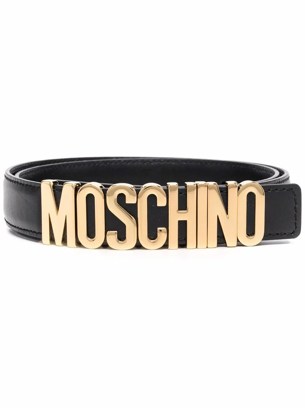 Moschino logo buckle belt