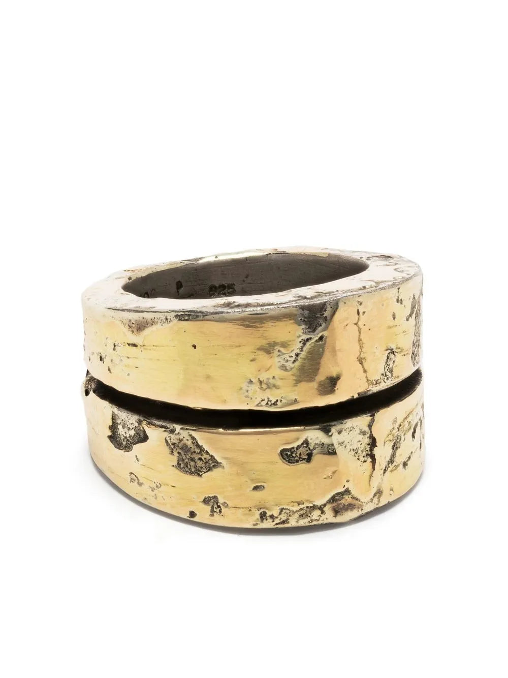 Parts of Four Crevice gold plated ring