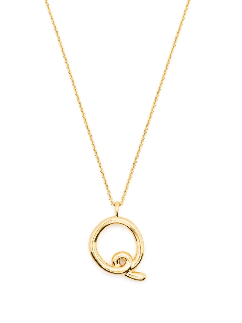 Missoma Curly Molten initial pendant necklace