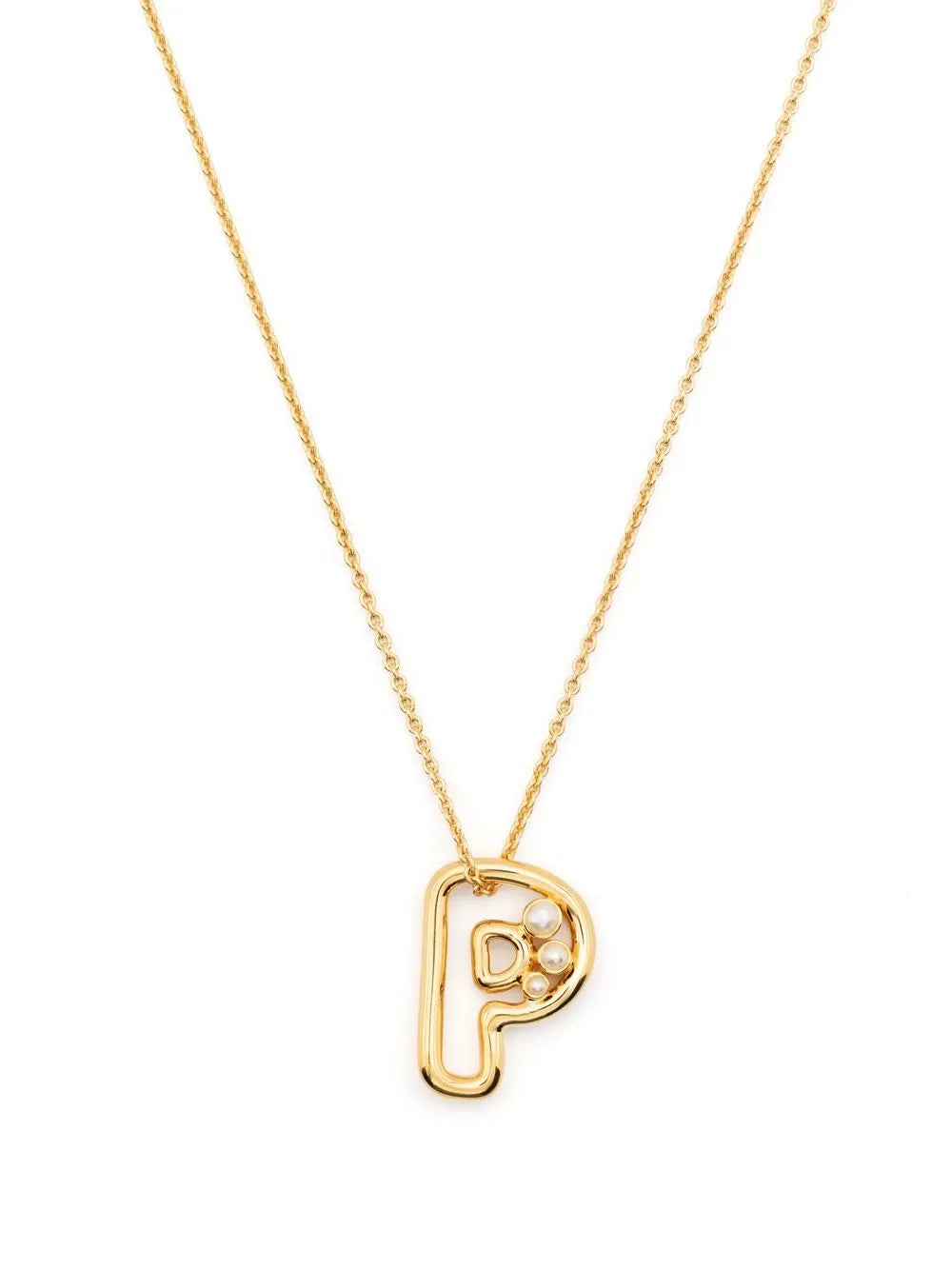 Missoma pearl embellished initial pendant necklace
