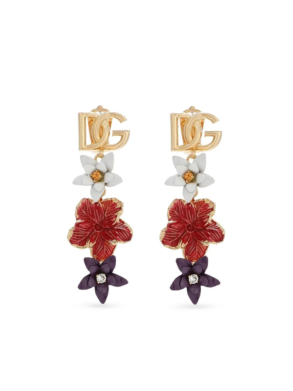 Dolce & Gabbana logo detail drop earrings