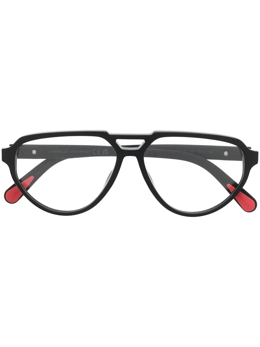 Moncler Eyewear logo plaque pilot frame glasses