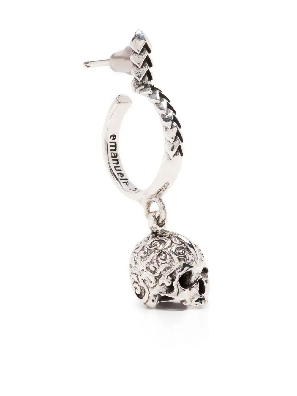 Emanuele Bicocchi Arabesque skull drop earring
