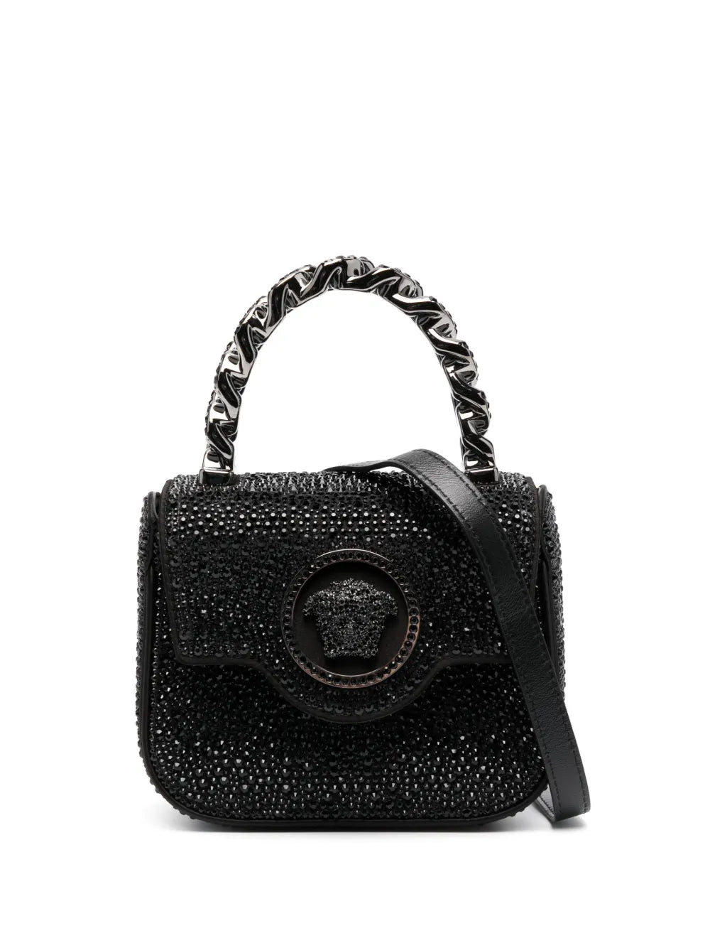 Versace La Medusa crystal embellished mini bag