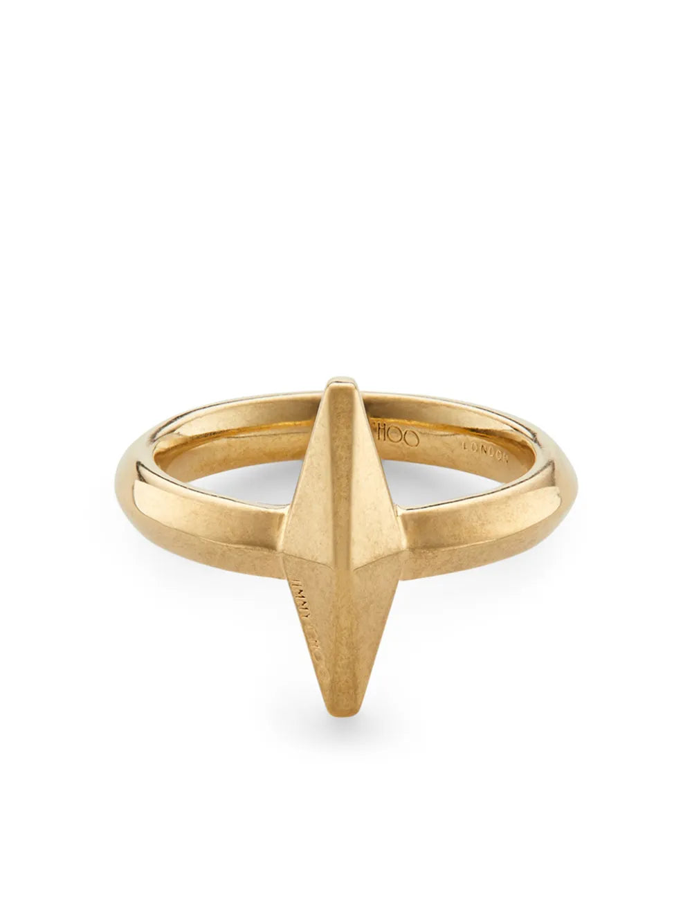 Jimmy Choo logo engraved matte finish ring