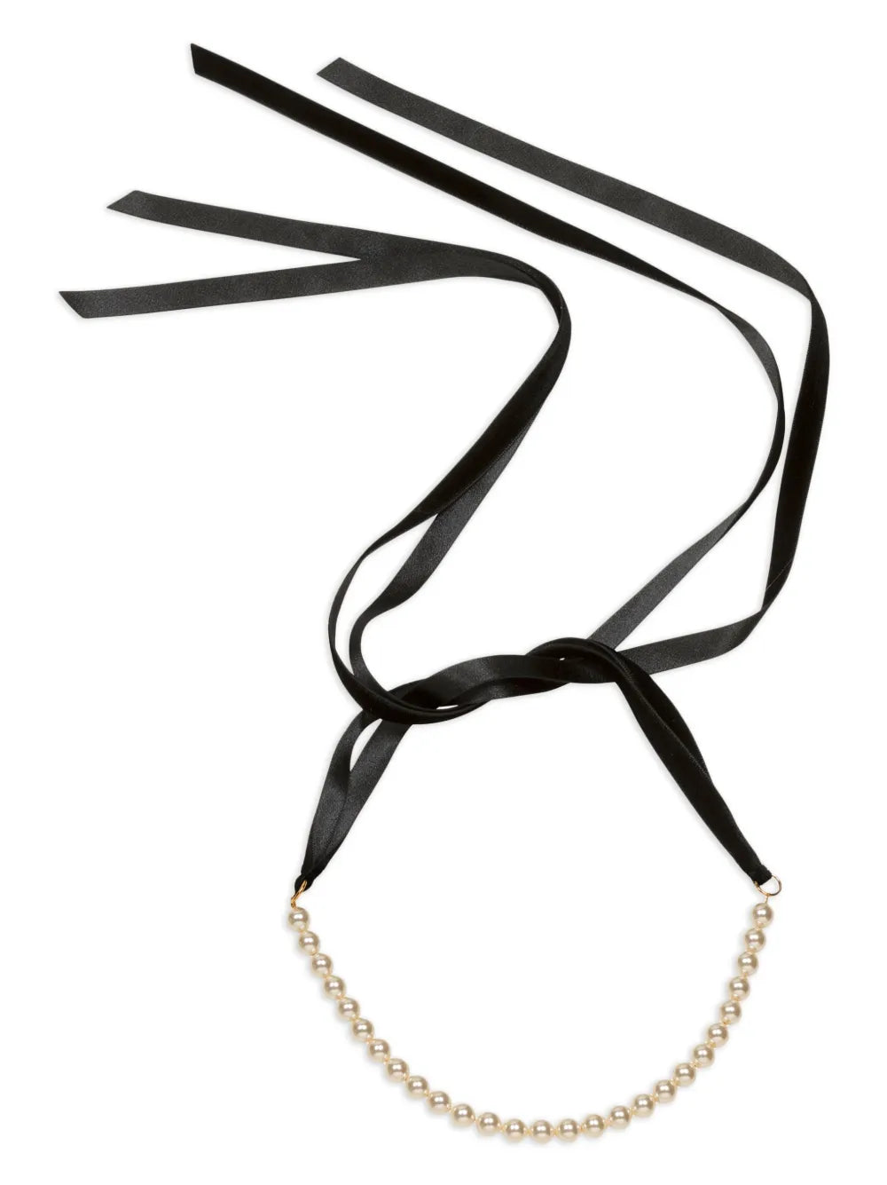 Jennifer Behr pearl ribbon tie necklace