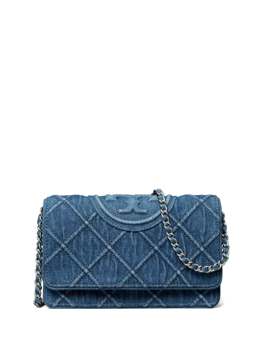 Tory Burch Fleming Soft denim chain cross body bag
