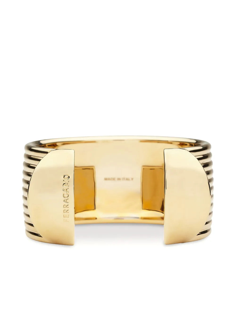 Ferragamo Gancini striped bangle bracelet