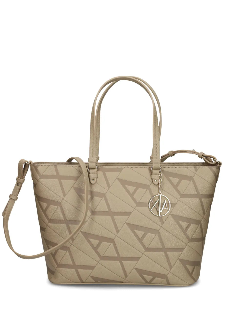 Armani Exchange logo print tote bag