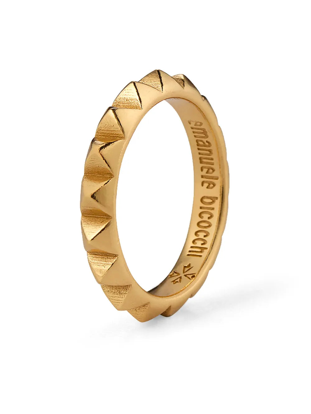 Emanuele Bicocchi engraved logo band ring
