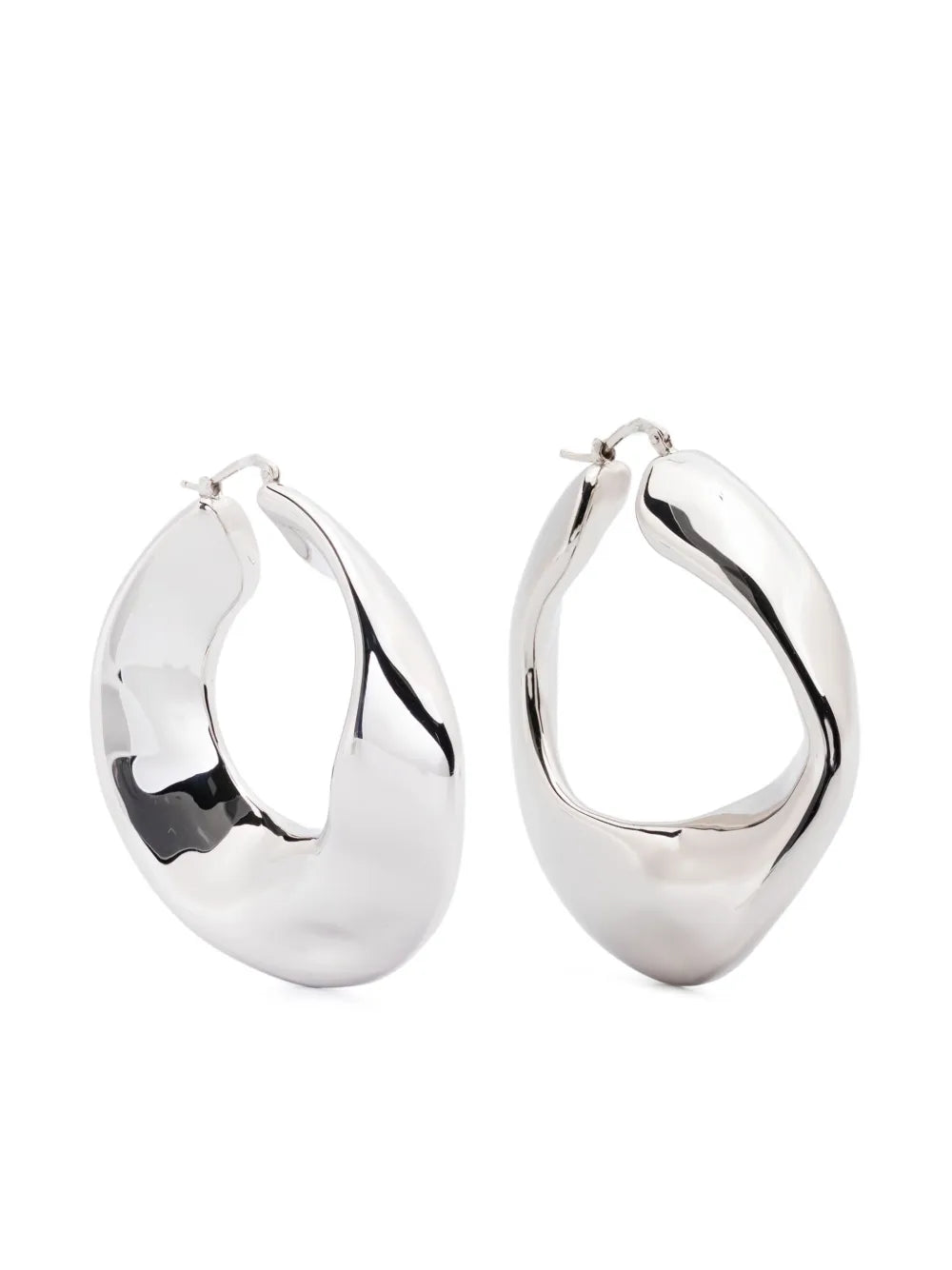 Jil Sander sculpted hoop earrings