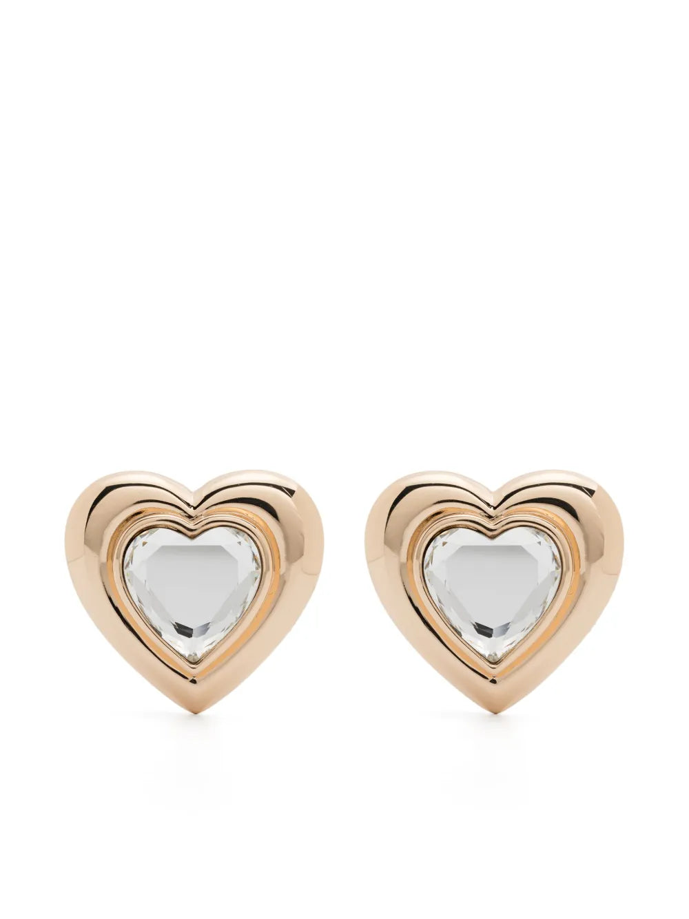 Self-Portrait crystal heart earrings