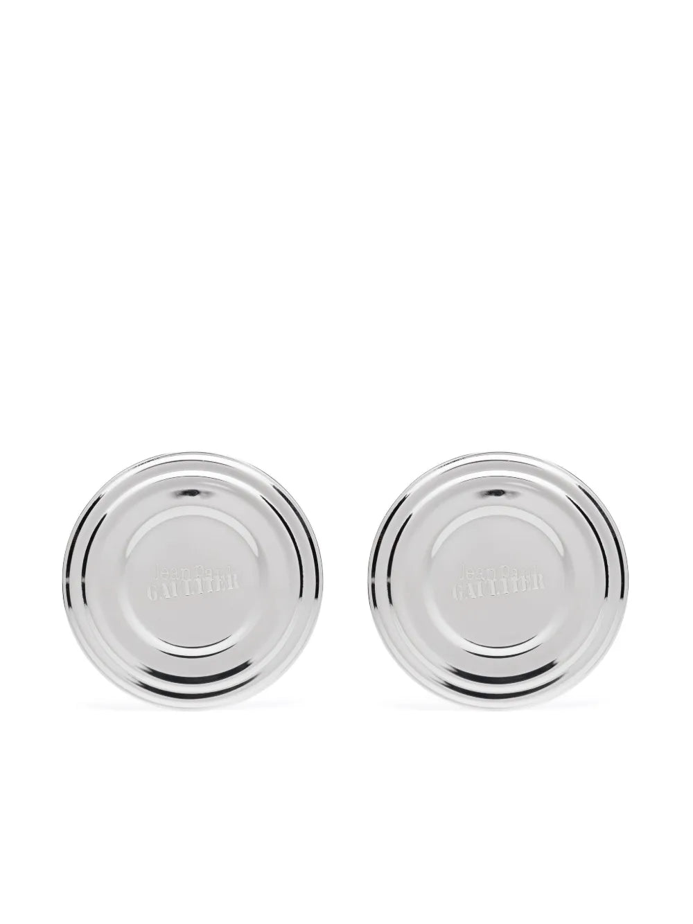 Jean Paul Gaultier logo engraved earrings