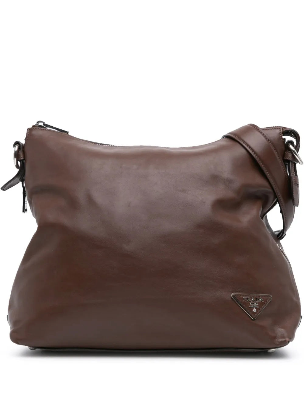 Prada 2013 2024 Soft Calf Side Zip Hobo shoulder bag