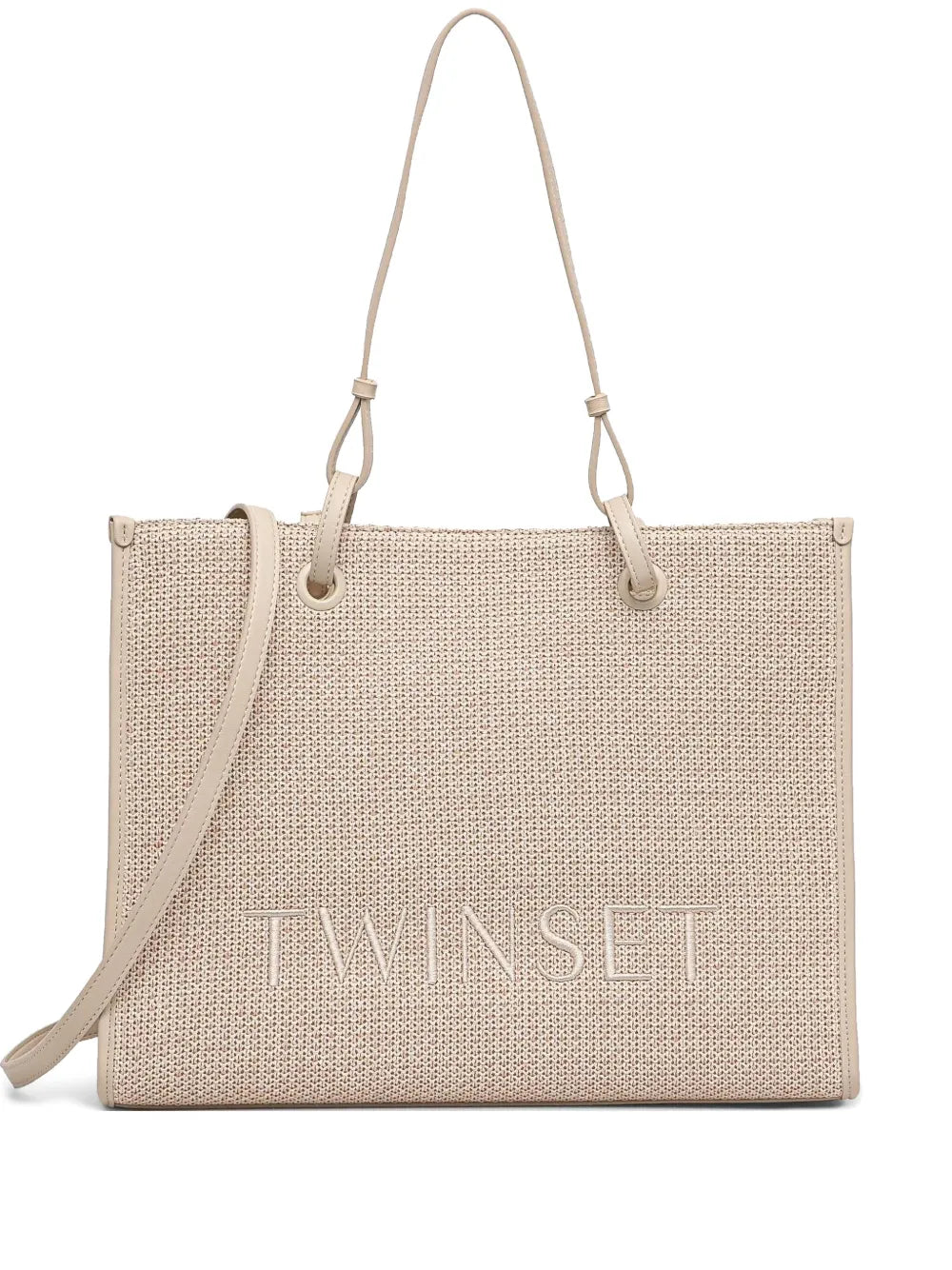 TWINSET logo embroidered tote bag