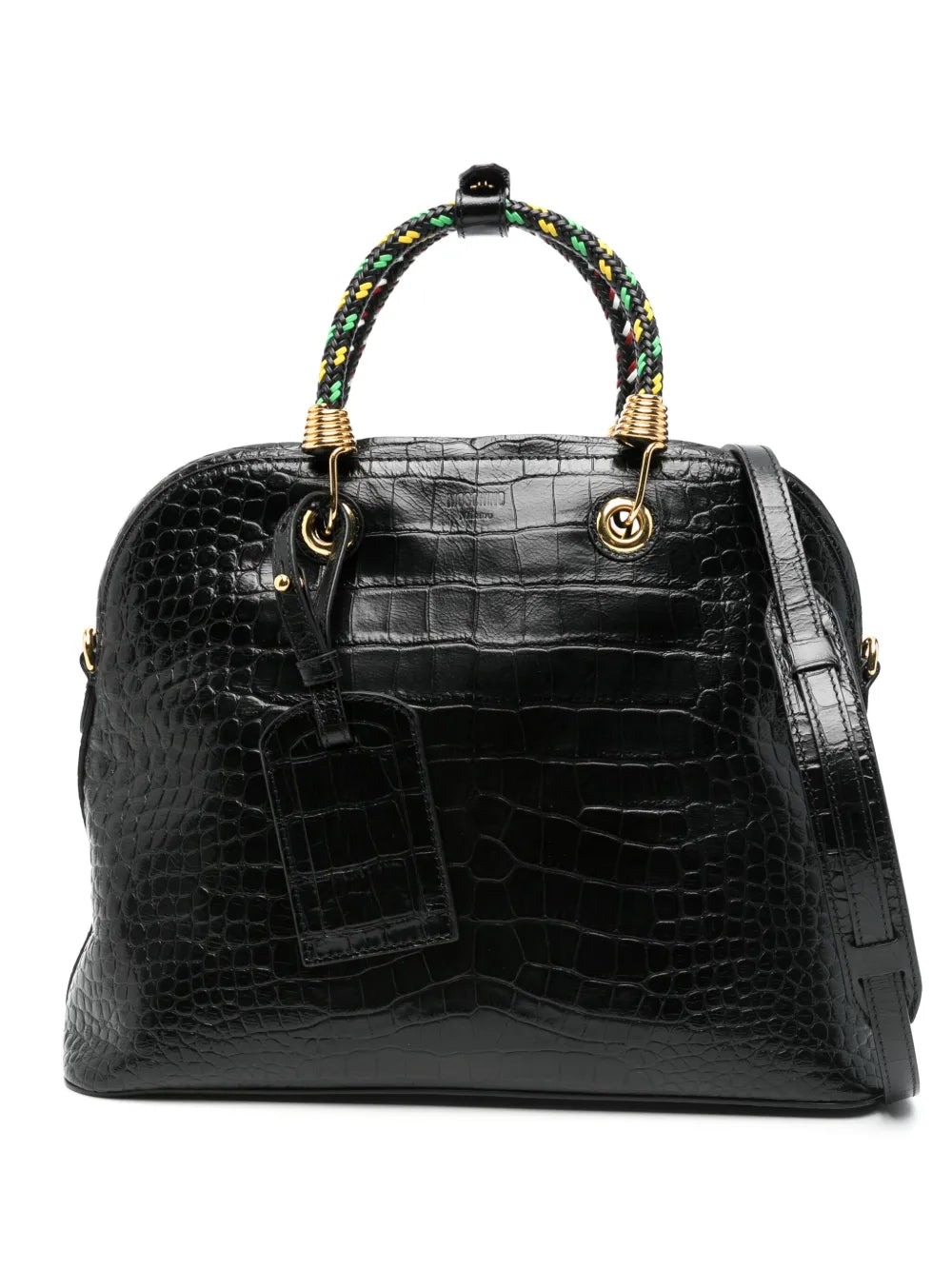 Moschino crocodile effect tote bag