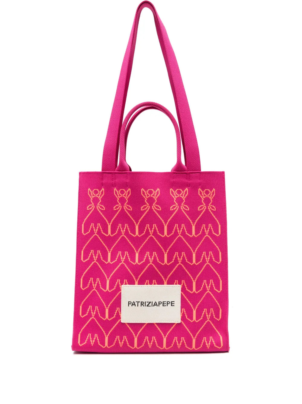 Patrizia Pepe pattern jacquard tote bag