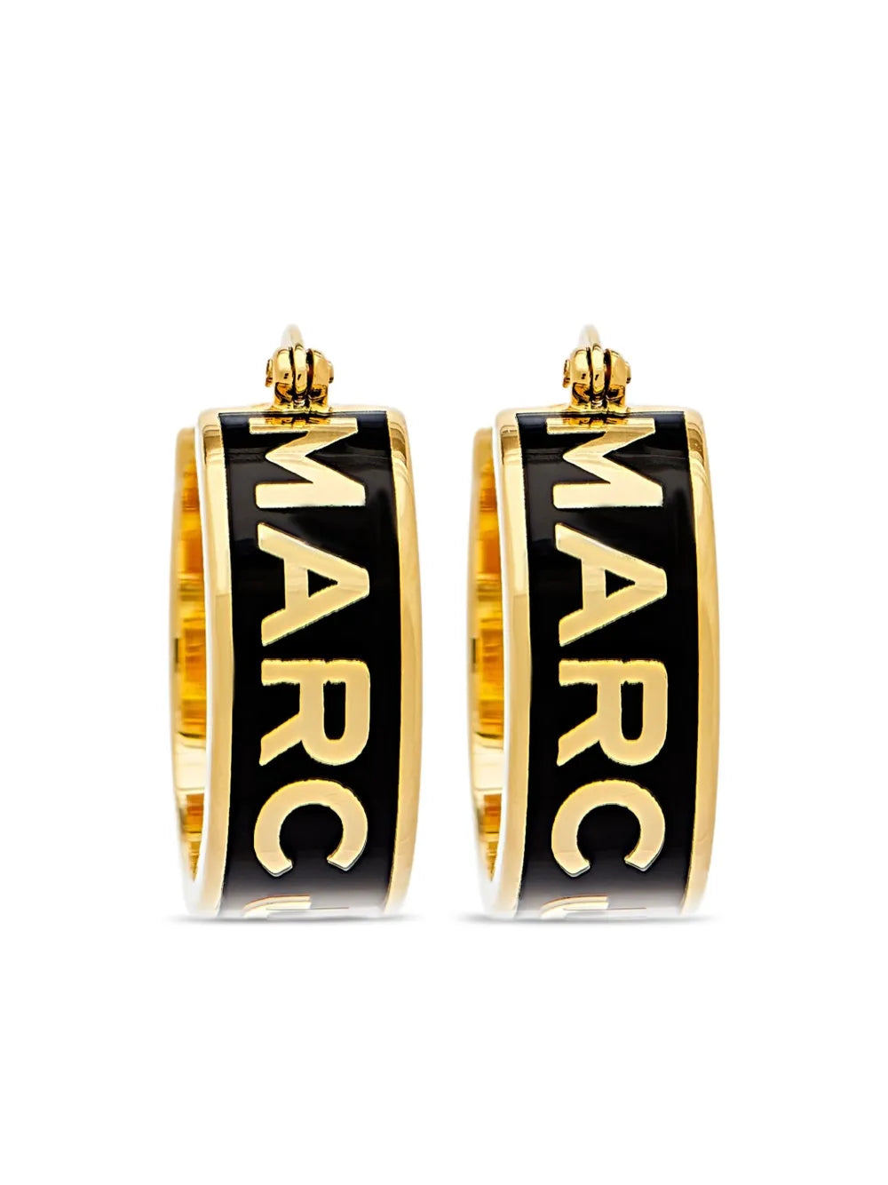Marc Jacobs The Button Enamel Logo Hoop earrings