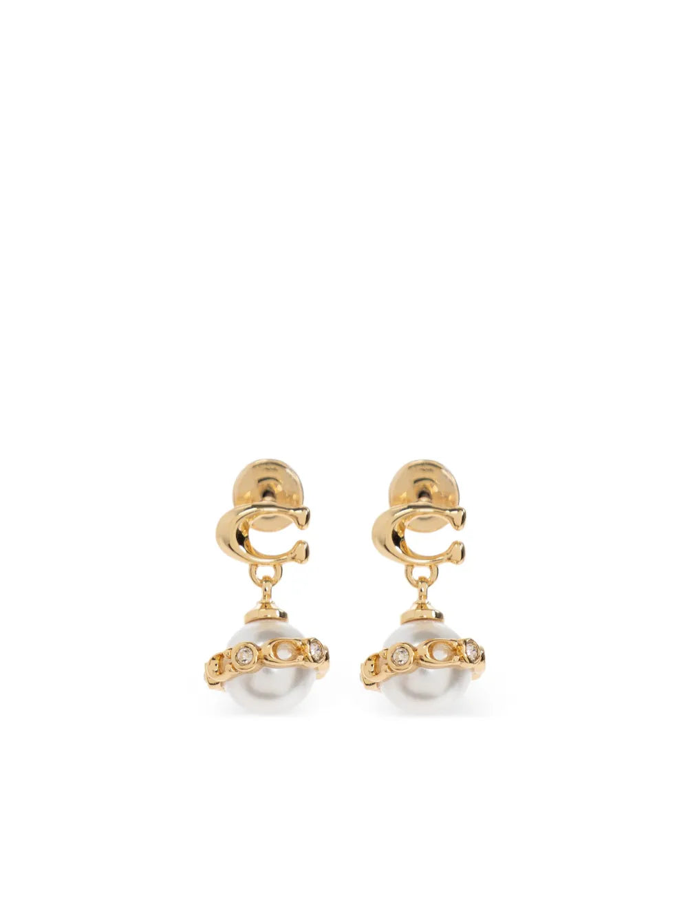 Coach Signature Pearl drop earrings