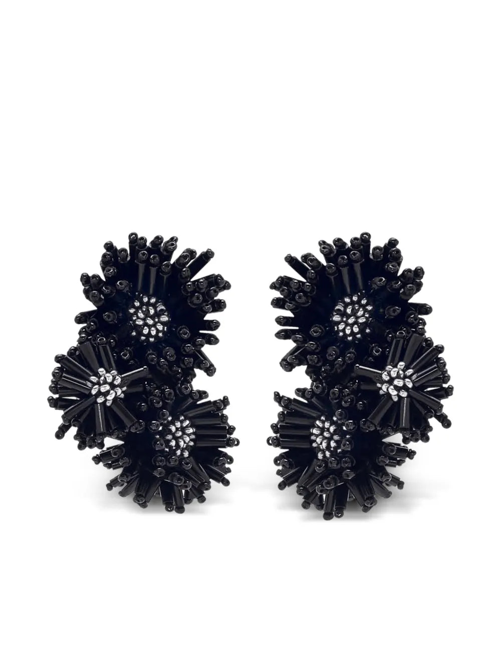 Oscar de la Renta flower detailing earrings