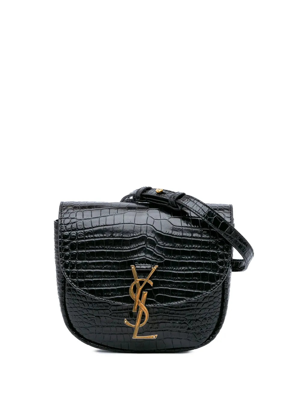Saint Laurent 2021 Small Croc Embossed Monogram Kaia crossbody bag