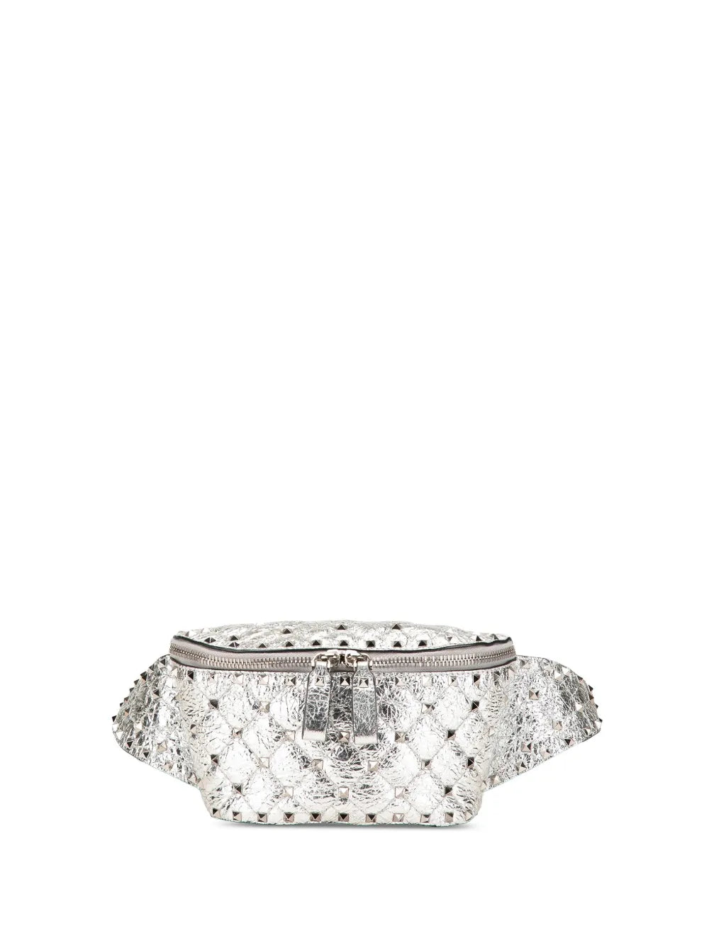 Valentino Garavani 2000 2017 Metallic Craquele Nappa Rockstud Spike belt bag