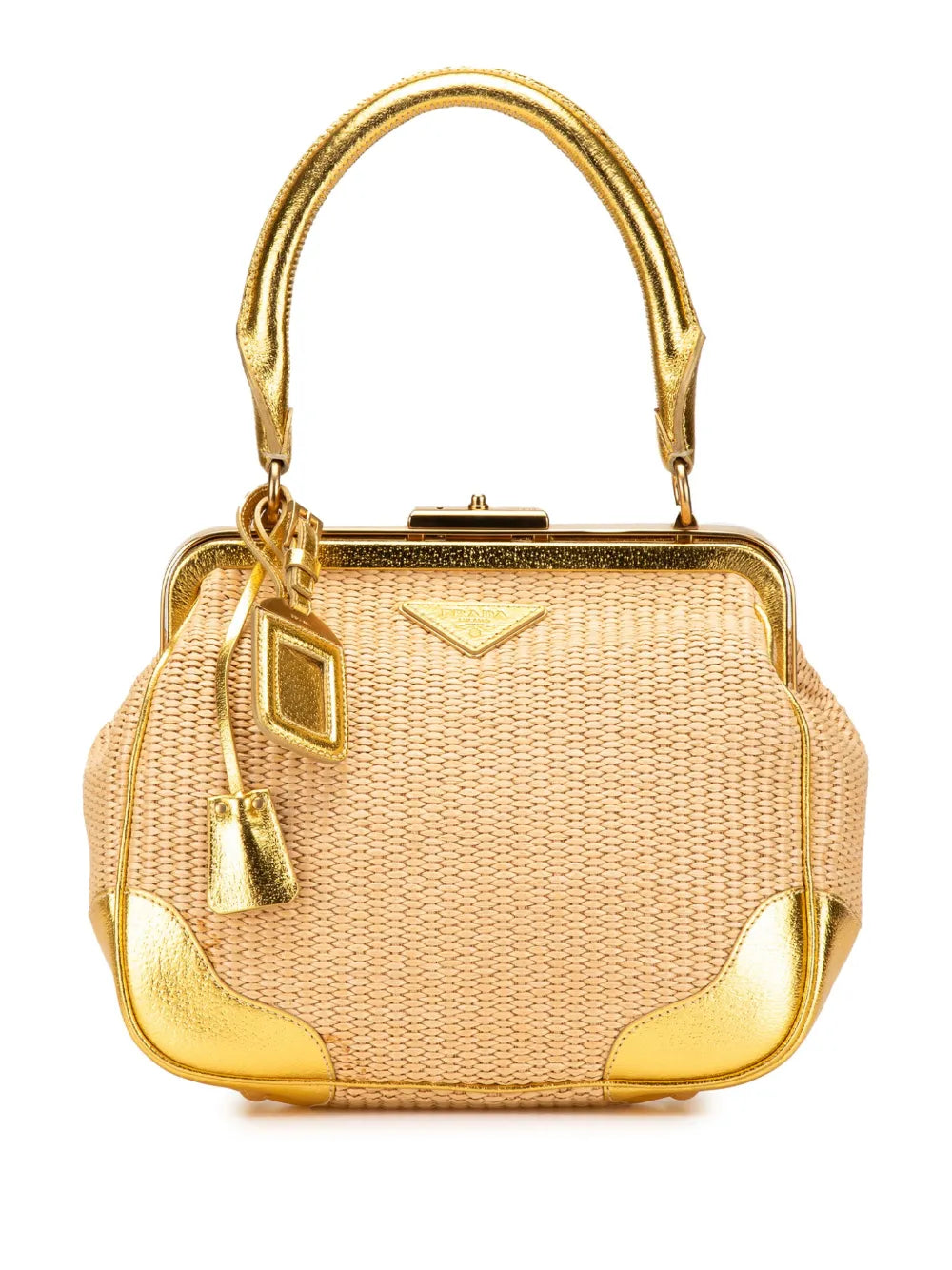 Prada 2000 2024 Raffia Frame handbag