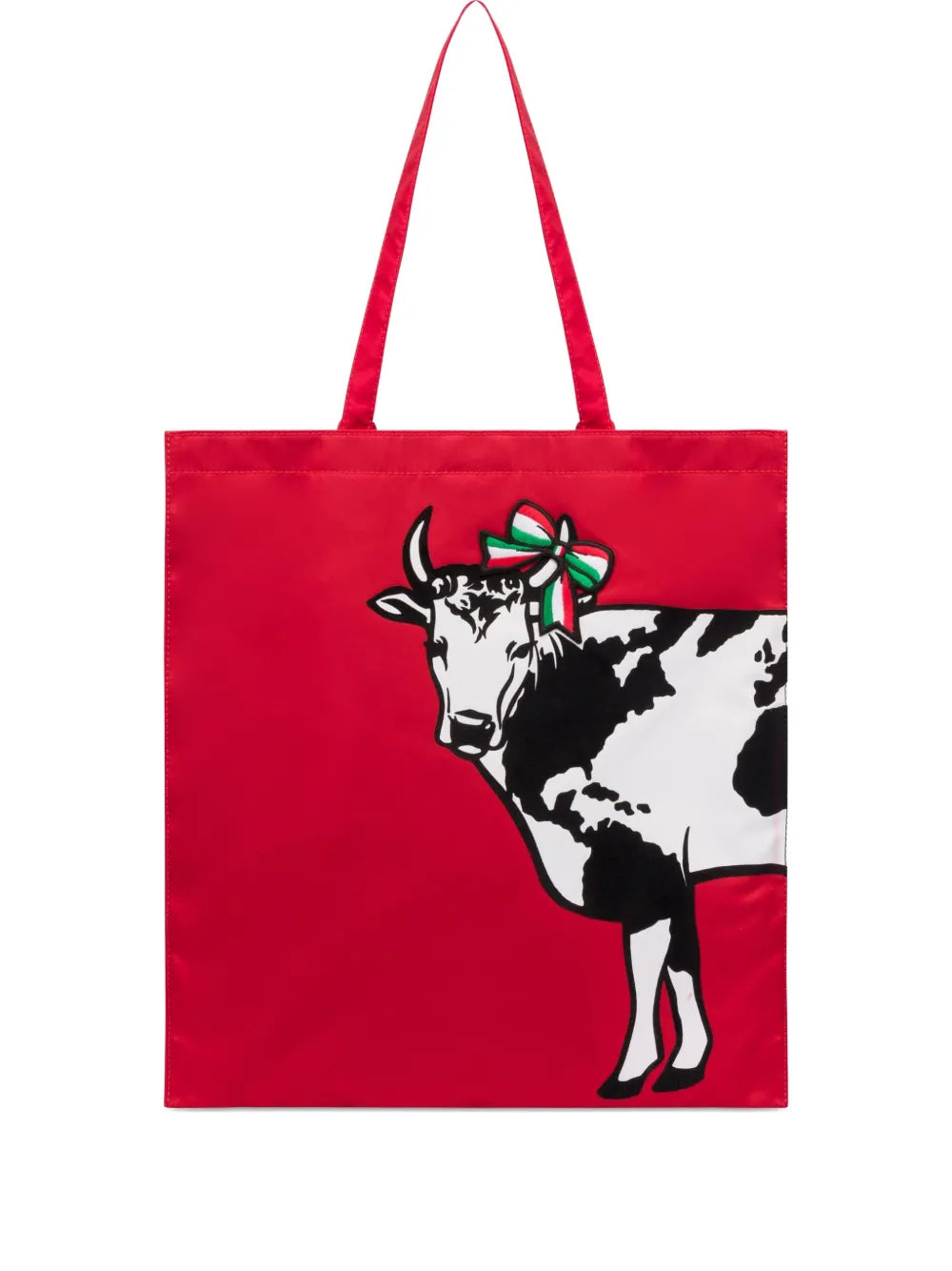 Moschino cow motif tote bag