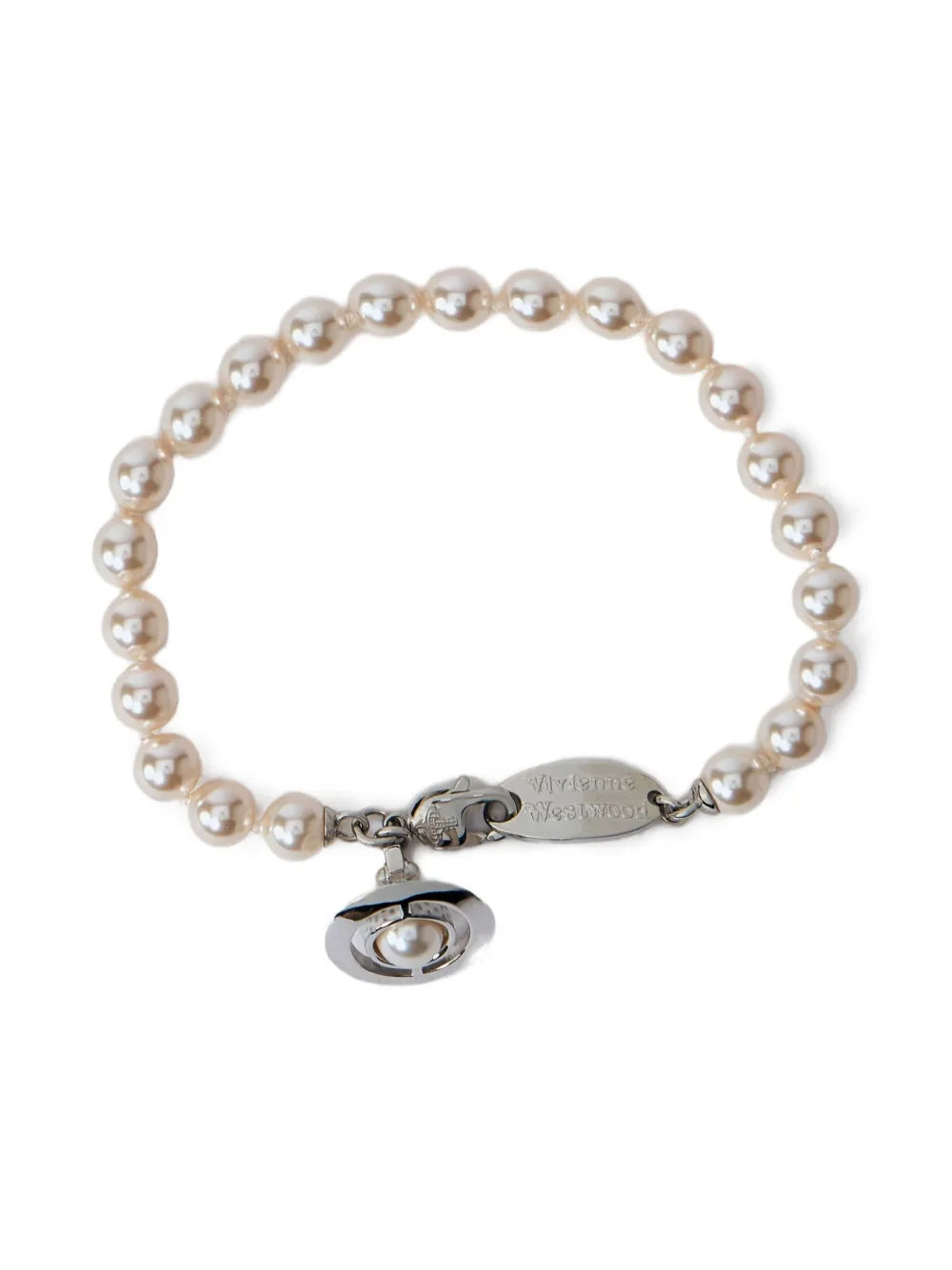 Vivienne Westwood Orb plaque pearl bracelet