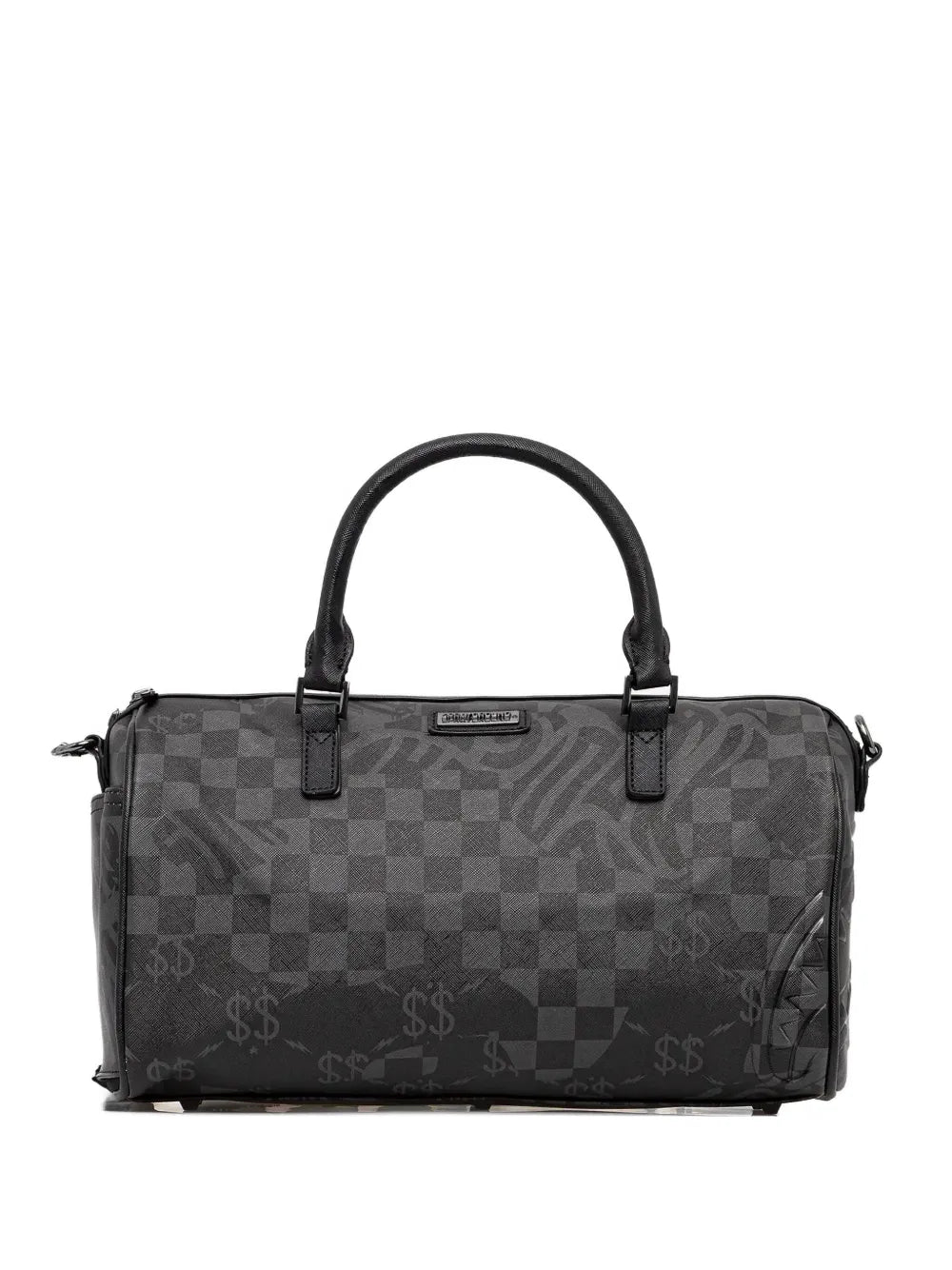 Sprayground check pattern duffle bag