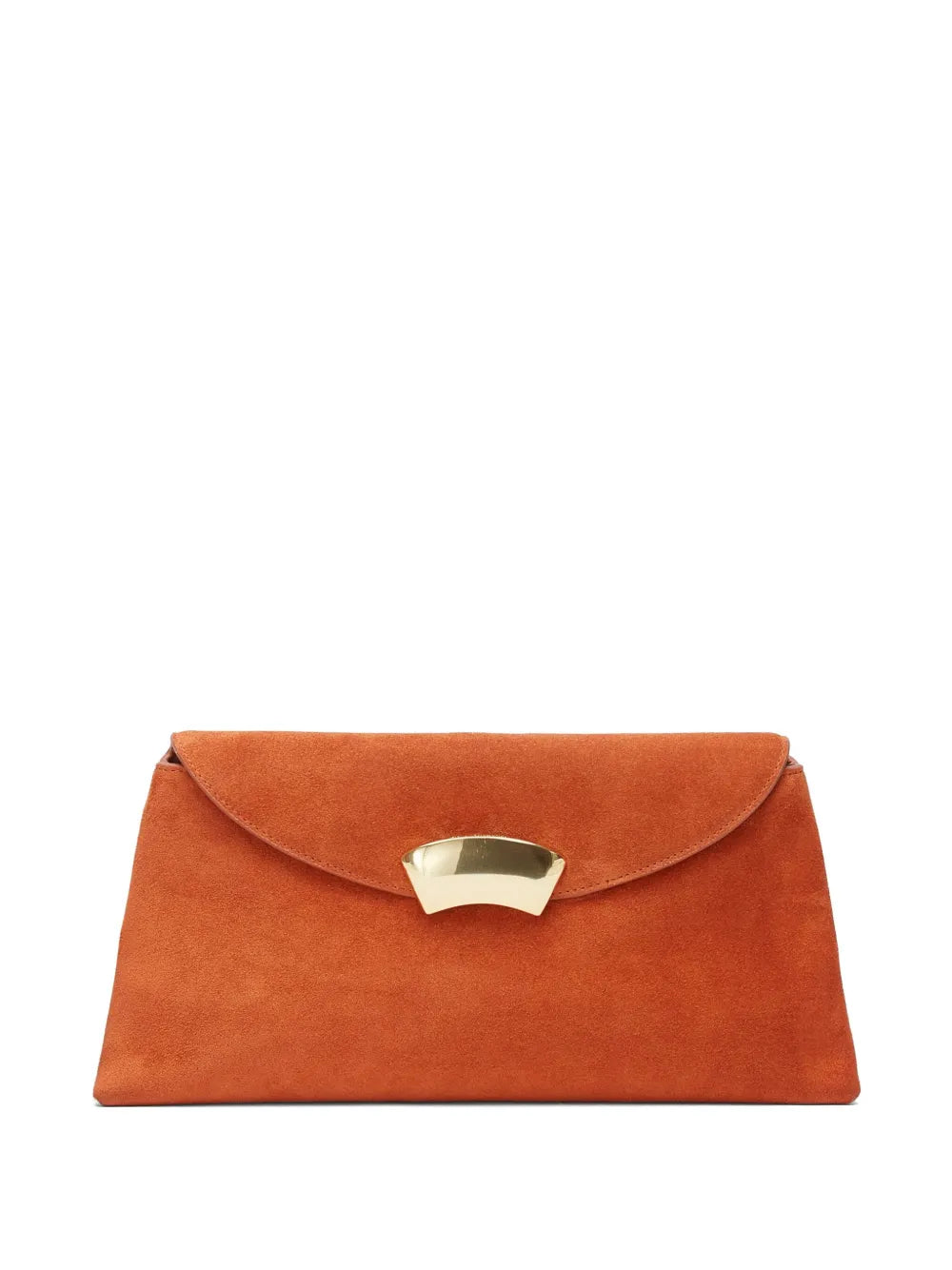 3.1 Phillip Lim curved flap suede clutch