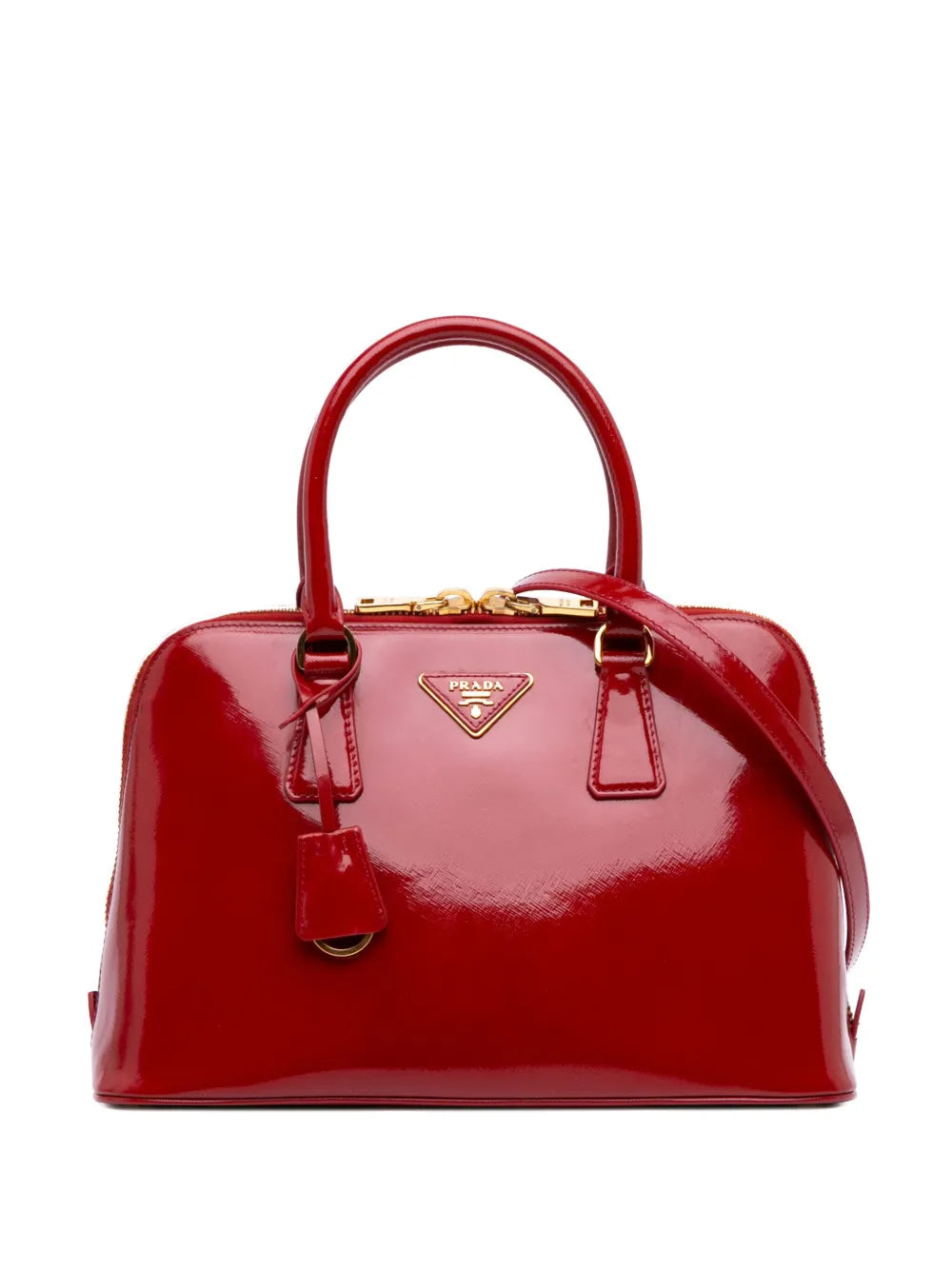 Prada 2010 2024 Medium Saffiano Vernice Promenade satchel