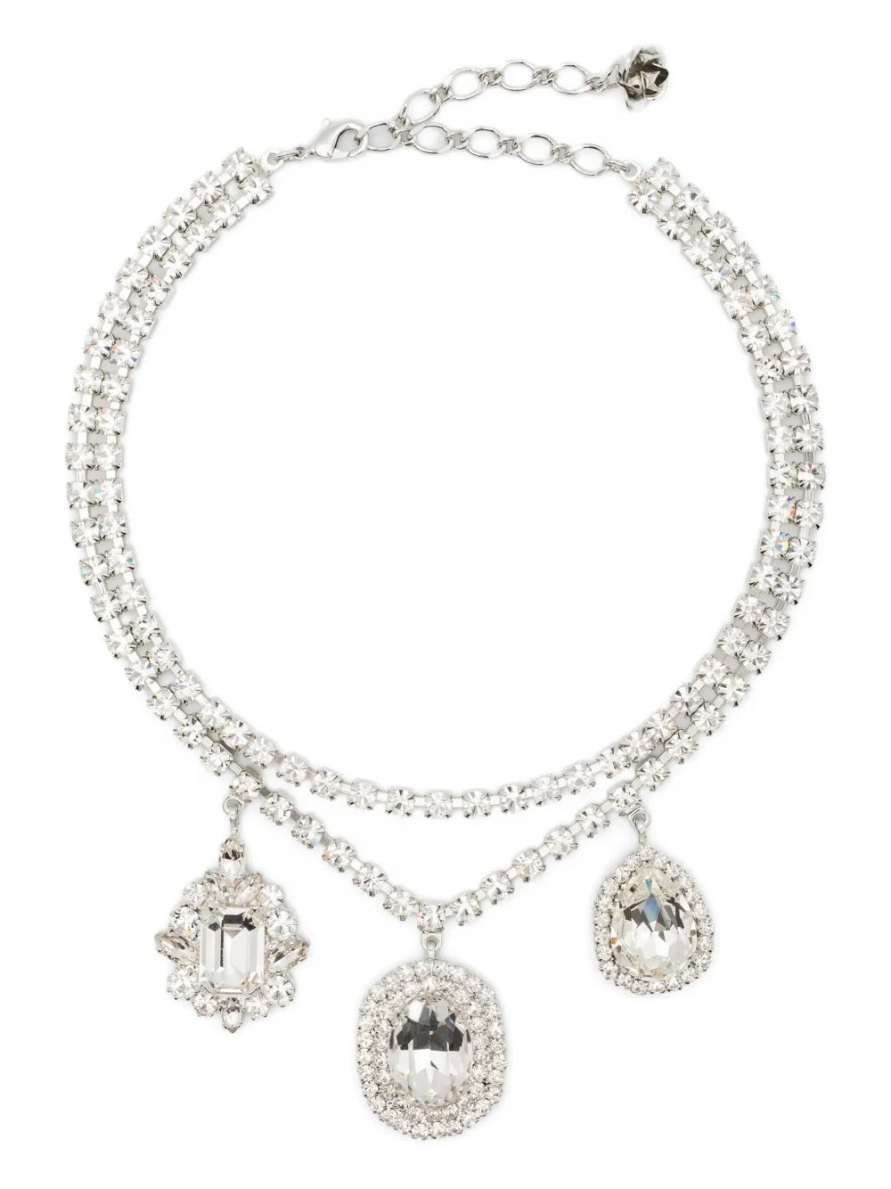 Magda Butrym crystal embellished double chain necklace
