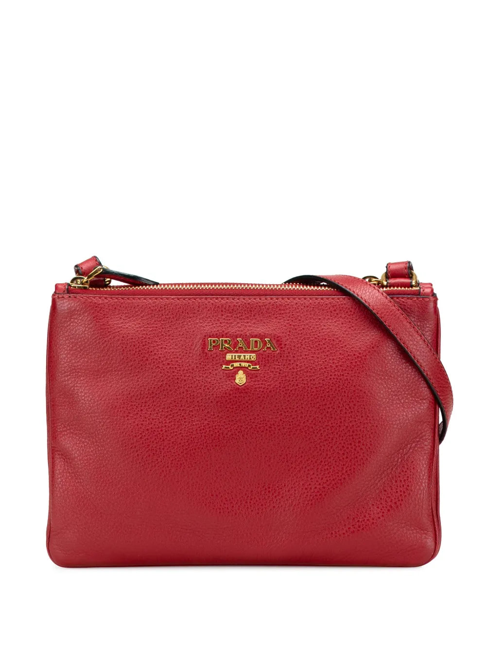 Prada 2010 2025 Vitello Phenix Double Zip crossbody bag