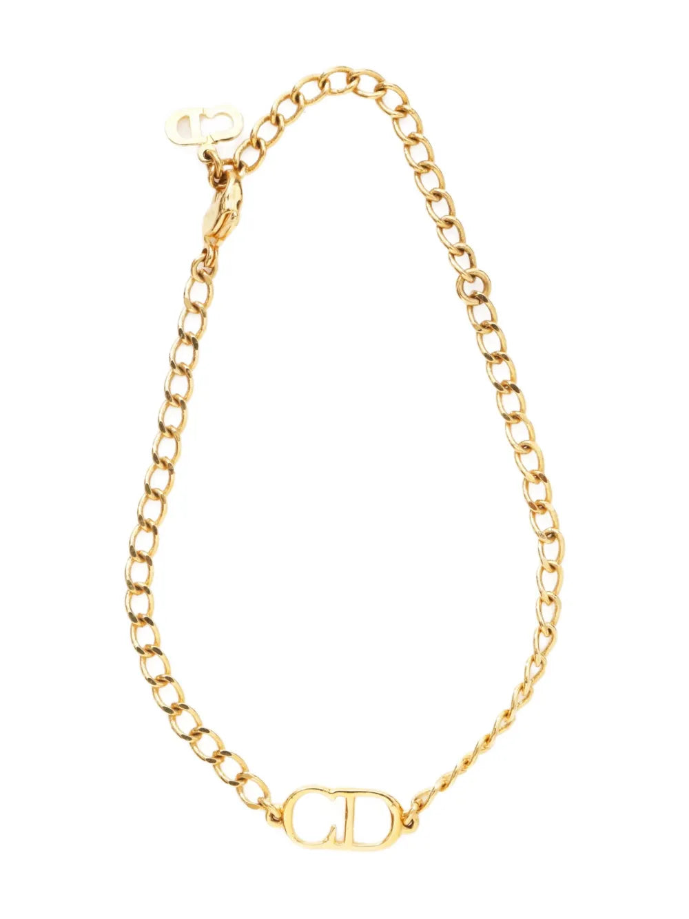 Christian Dior 1990 2000s CD logo chain bracelet