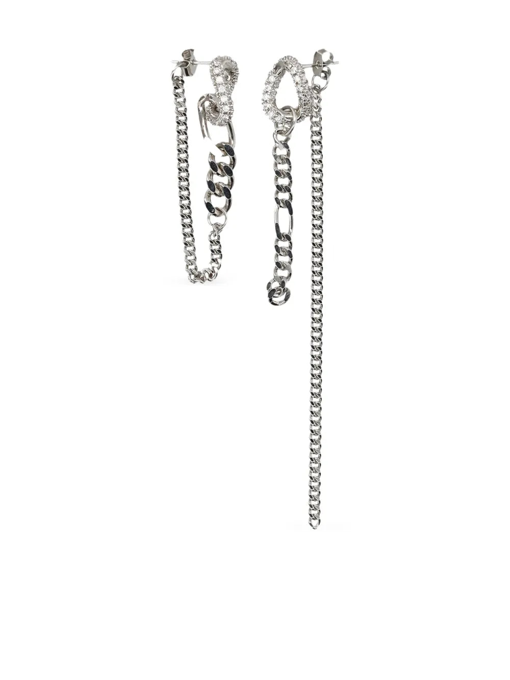 Justine Clenquet crystal embellished chain earrings