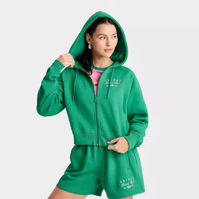 Women's adidas Originals Island Cropped Full-Zip Hoodie