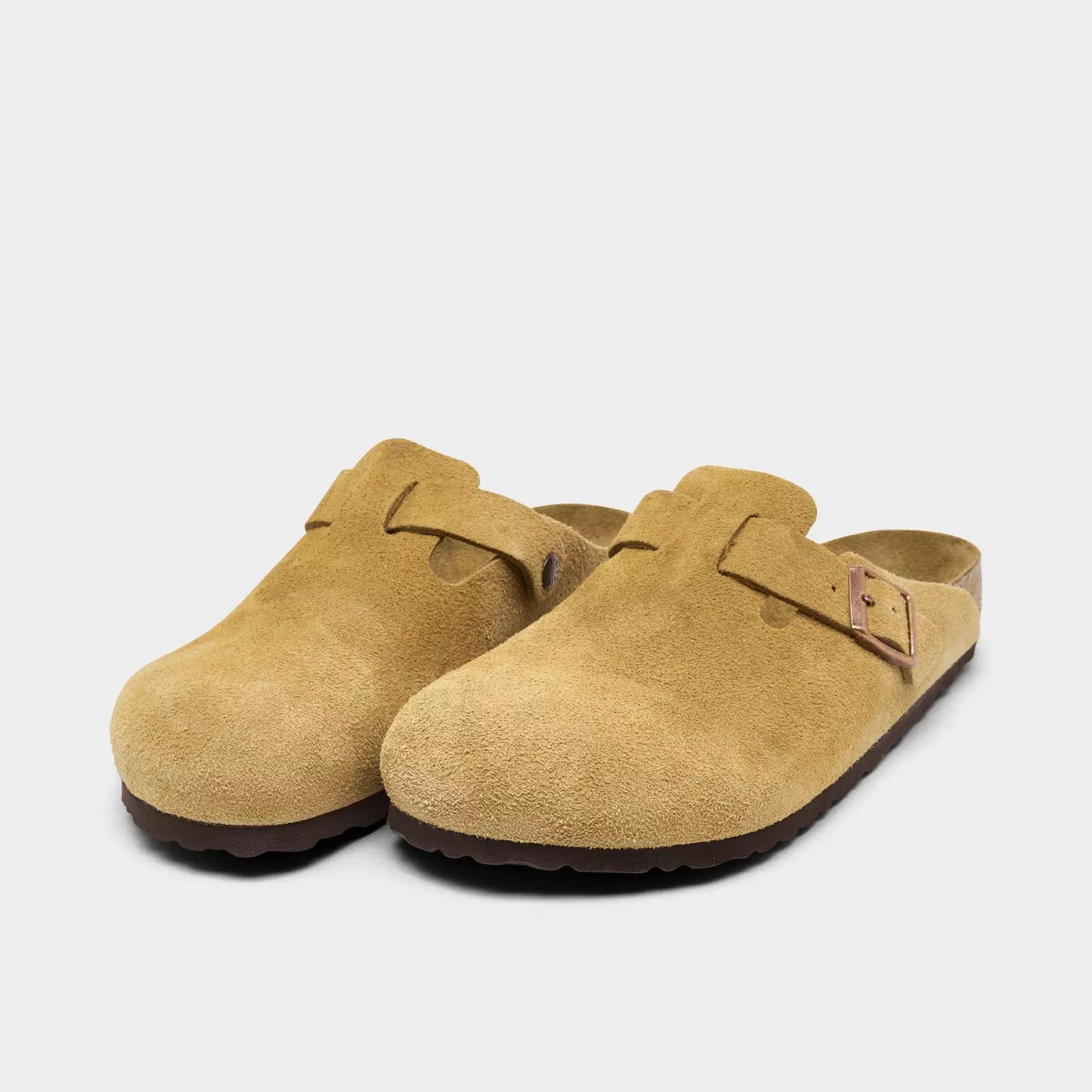 Men's Birkenstock Boston Suede Leather Birko-Flor Clogs