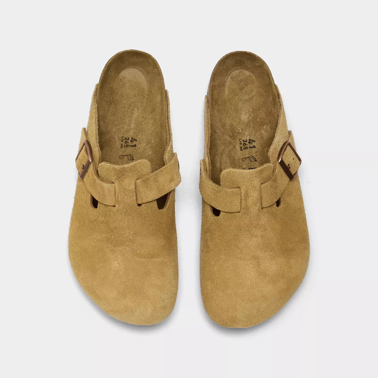 Men's Birkenstock Boston Suede Leather Birko-Flor Clogs