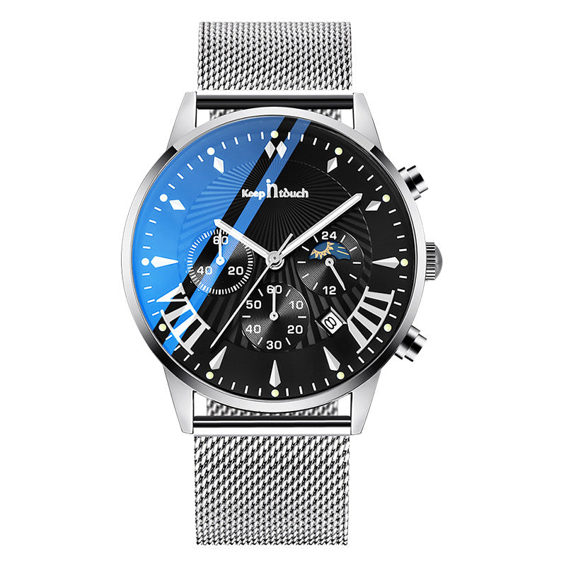 Multifunctional Business Men's Watch Luminous Waterproof Six-pin